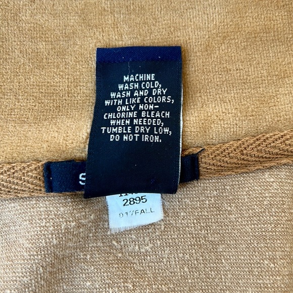 GAP Stretch Velour Tan Track Jacket M - Picture 8 of 9